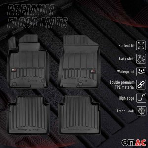 Kia Optima SW Floor Mat - Omac - Proline Premium TPE - Black - '16-'20 Kia Optima SW Floor Mat - Omac - Proline Premium TPE - Black - '16-'20